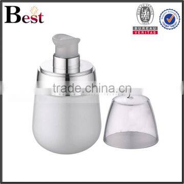 30ml China Frosted Cosmetic Lotion Glass Bottle With Silver Aluminum Pump Cosmetic Packaging Wholesale photo-2