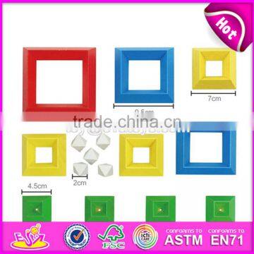 Best Design Classic Geometry Blocks Wooden Baby Learning Shapes W13E065 photo-4
