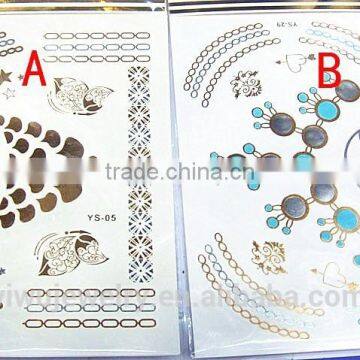 T001-014 Women Beauty Tattoo Stencil Printer Body Art Tattoo Choker Necklace Design photo-2