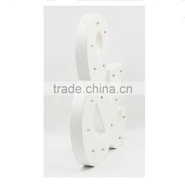 Lovely Painted Letters & Shape White Wooden LED Lighted Crafts photo-3