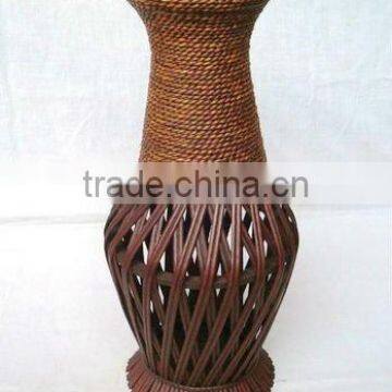 Bamboo flower pot, wooden flower pot.