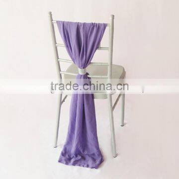 72*190cm Free Shipping Chiffon Chair Sashes Yellow/Wine/Blue/Purple/Pink Chair Sashes For Wedding Chiavari Chair Decoration photo-6