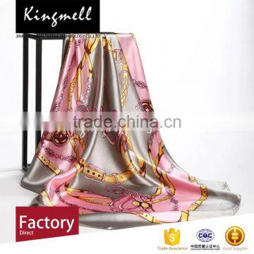 Custom 2017 Women Accesory Silk Digital Print Scarf Shawl photo-2