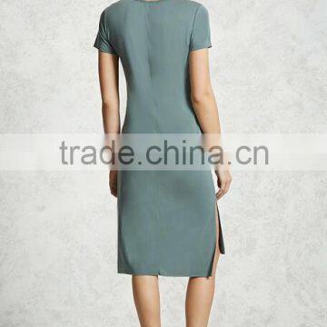 Midi Dresses 2017 Women Summer Sexy Scoop Neck T-Shirt Midi Dress HSd9208 photo-3