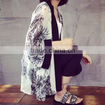 Latest Ladies Cardigan Printing Fabric for Women Cardigan Without Buttons photo-5