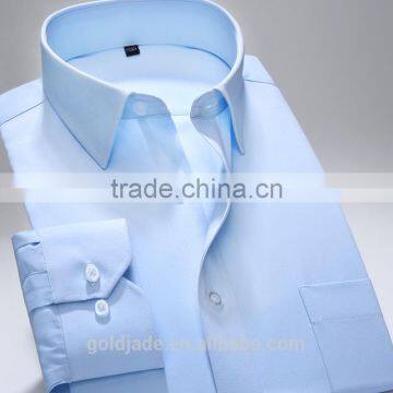 Custom Long Sleeve Shirts Wholesale Cotton Casual Square-cut Collar Plain Dyed Official Shirts for Men photo-5