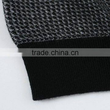 Houndstooth Pattern Jacquard Sweater Knitting Machine for V-neck Pullover Sweater ,jacquard Knitting Fabric for Men Sweater photo-6