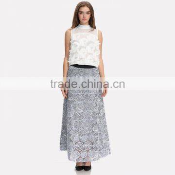 Domin Women Latest Maxi Party Wear Long Skirts Design 2017 photo-3