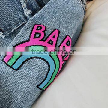 Korean Style Baby Clothes Romper Stone Washed Denim Romper With Two Pocket photo-6