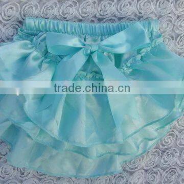 Satin Ruffle Shorts Solid Color Baby Bloomers Wholesale Kids Underwear photo-4