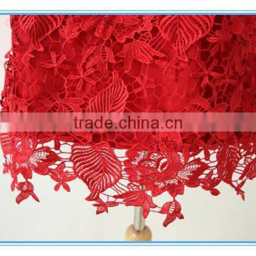 Latest Red Embroidery Lace Suit Dress For Women Wedding photo-6
