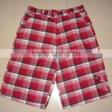 MENS YARN DYED CHECK BOARD SHORT V531