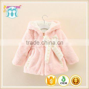 children winter coat for wholesale hooded children winter fur coat for baby with bow tie