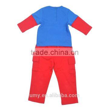 2017 Newborn Baby Boy Unique Applique Long Sleeve T-shirt With Red Pant photo-2