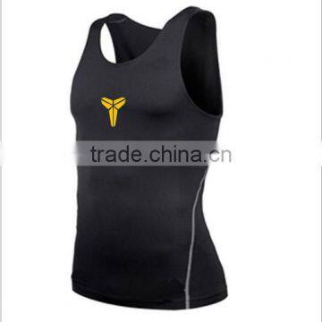 2016 Hot Sale Mens Sports Vest Gym Vest Dry Fit and Slimfit H Vest for Muscle Men With Good Quality photo-3