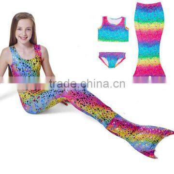 S64841A Kids Children Young Girl Baby 3 Pcs Mermaid Swimsuit photo-2