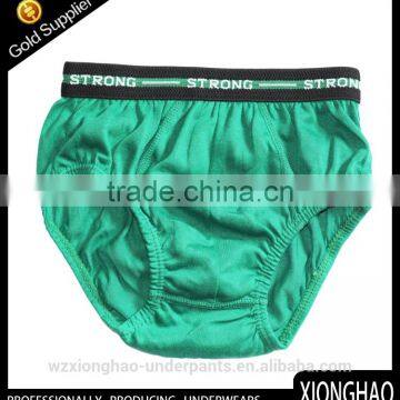 Fashion style green thong trendy boy underwear with strong elastic band