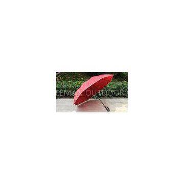 Wind Resistant Custom Golf Umbrella Red For 2 People With Heart- transfer Printing