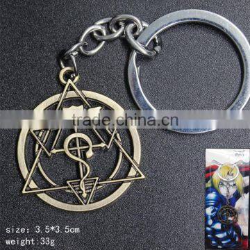 Hot Sale Fancy Pendant Japanese Cartoon Fullmetal Alchemist Bronze Anime Keychain