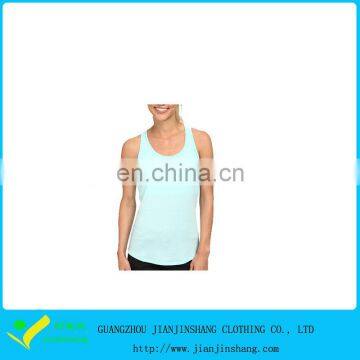 95% Bmboo 5% Spandex Super Breathable Ladies Custom Tank Top In Blue