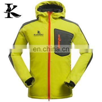 Custom Yellow Waterproof Jacket Empty Softshell Jacket