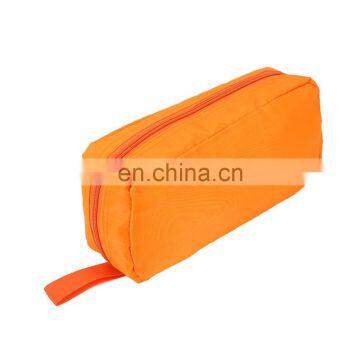 Travel Company Customized Orange Promotional Nylon Hanging Toiletry Bag