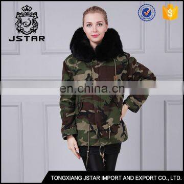 European hot sale custom women winter fur jacket with fur hood