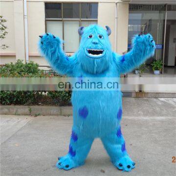 100% handmade hot sale customized sully mascot costume for adults