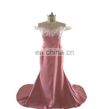 Unique Design Pink Exquisite Sleeveless Sweetheart Off-The-Shoulder Buttons Floor Length Backless Satin Zipper Women Prom Dress