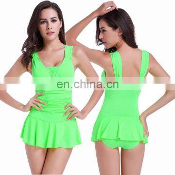 Bright colors 2016 Hip - Up One piece Young girls Hot sexy swimwear