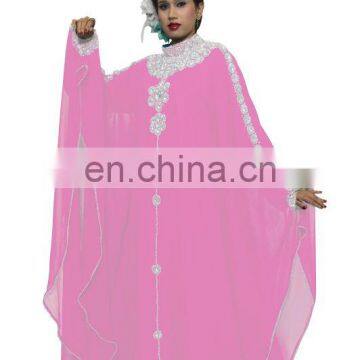 Indian Dubai Moroccan Islamic Abaya Kaftan Jalabiya Farasha with stone work