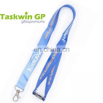 Hot design polyester lanyard for neck with dog clip, Custom polyester lanyard with text