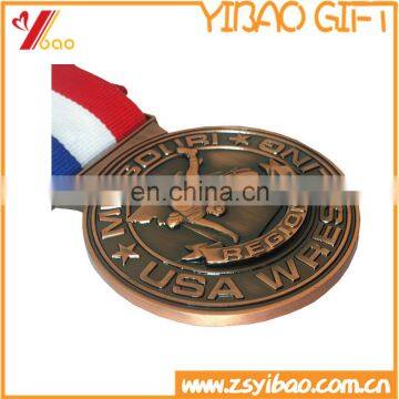 Custom Zinc Alloy Metal Sports Souvenir Running Medal With Ribbon