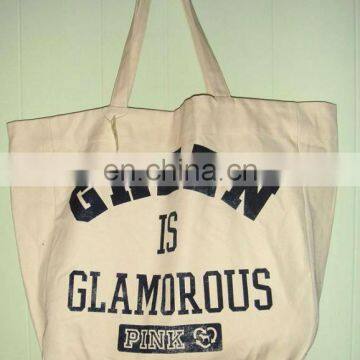 natural color 100% cotton handle shopping bag