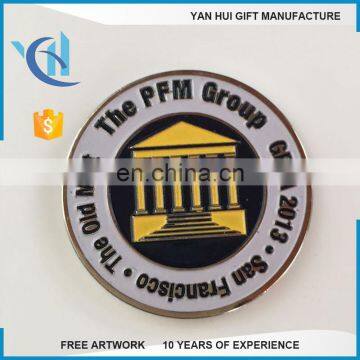 Custom Enamel Souvenir Two Tones Military Navy Geocache Brass Challenge Metal Coin photo-2