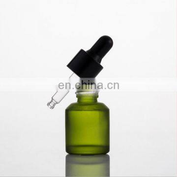 Cosmetic empty refilled glass essential oil European dropper bottle 15ml