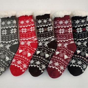 OEM China Factory Promotion Gift Socks Winter Socks Sherpa Lined For US Market