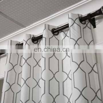 New Design Geometric Embroidery curtains linen curtains for living room