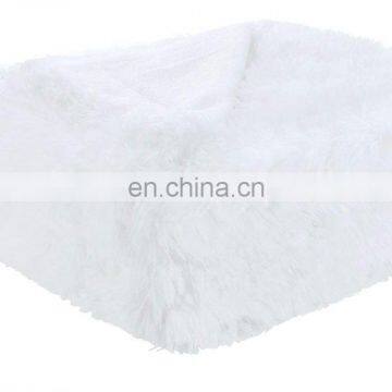 Factory Wholesale PV Fleece Faux Fur Throw Blankets Dark Rose photo-5