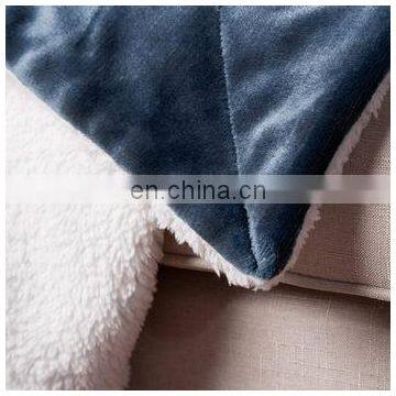 100% Polyester Sherpa Flannel Blanket Two Sides Brushed Cozy Fleece Throw photo-3