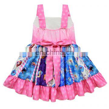 Kids Girls Anna Aisha SleevelessTwirl Dress Sashes Dress Toddler Girls Summer Princess Dress Boutique Milk Silk Party Clothes