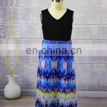 Hand Embroidered Side Trim Polyester Long Maxi Dress Family Matching Mother and Daughter Dress (this Link for WOMAN) photo-3