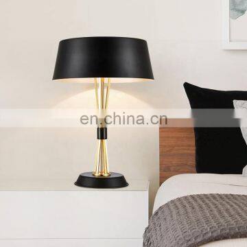Best Price Wholesale Modern Hotel Bedside Black Metal Desk Table Lamp photo-3