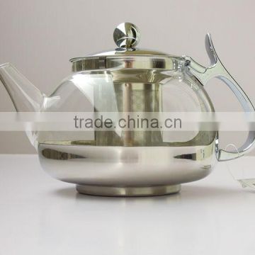 700ml,1200ml Glass Teapot with Stainless Infuser 6408