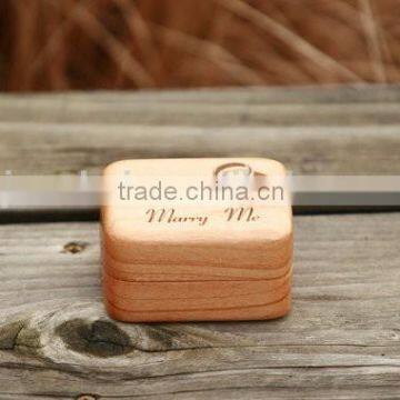 Custom Logo Varnished Wooden Wedding Ring Box,wedding Wooden Keepsake Boxes Quality Choice photo-2