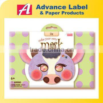 ox paper drawing animal face mask