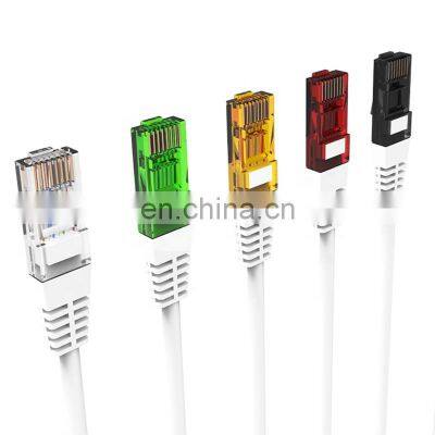 white and black yellow cord utp ftp cat 5 cat6 patch cable