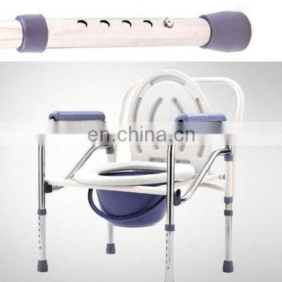 Elderly Shower Toilet Steel Commode Chair With Bedpan photo-5