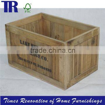 wooden box,solid wood hand box,beverage wooden box,old pine box without wheel