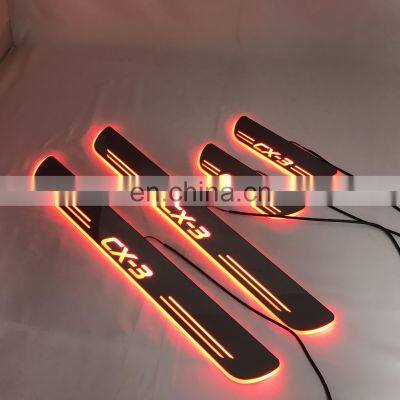 Led Door Sill Plate Strip for Mazda CX-3 Dynamic Sequential Style Step Light Door Decoration Step